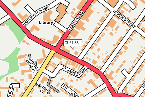 GU51 3SL map - OS OpenMap – Local (Ordnance Survey)
