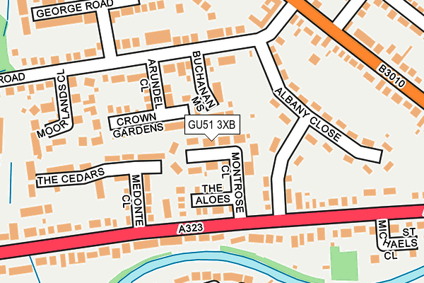 GU51 3XB map - OS OpenMap – Local (Ordnance Survey)