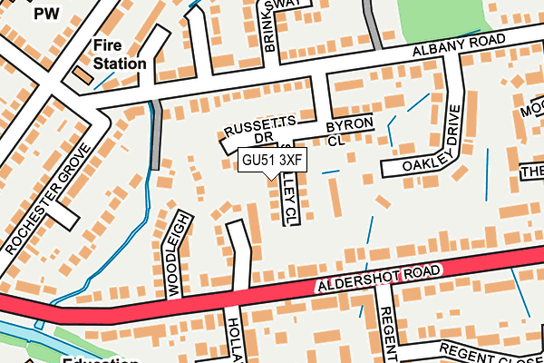 GU51 3XF map - OS OpenMap – Local (Ordnance Survey)