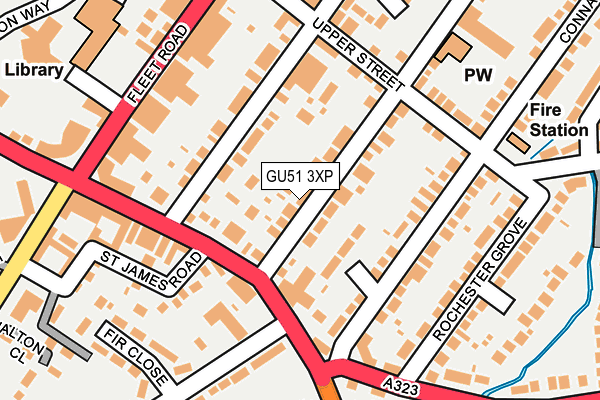 GU51 3XP map - OS OpenMap – Local (Ordnance Survey)