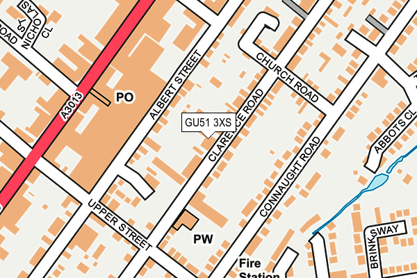 GU51 3XS map - OS OpenMap – Local (Ordnance Survey)