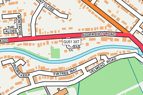 GU51 3XT map - OS OpenMap – Local (Ordnance Survey)