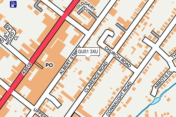GU51 3XU map - OS OpenMap – Local (Ordnance Survey)