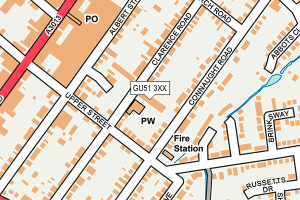 GU51 3XX map - OS OpenMap – Local (Ordnance Survey)