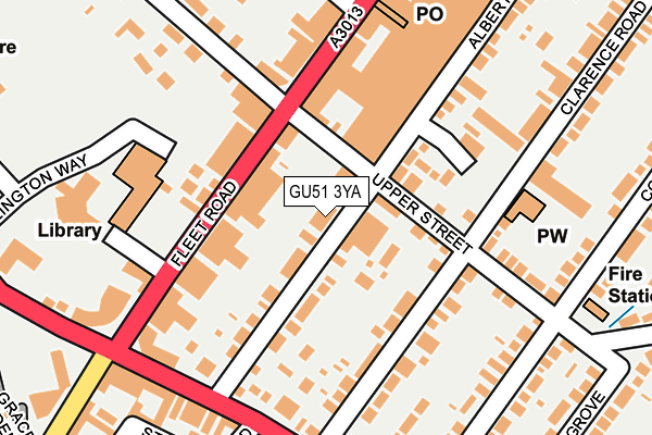 GU51 3YA map - OS OpenMap – Local (Ordnance Survey)