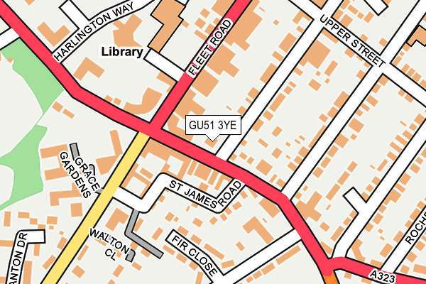 GU51 3YE map - OS OpenMap – Local (Ordnance Survey)
