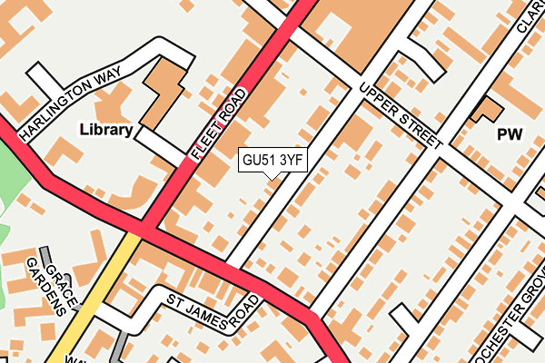 GU51 3YF map - OS OpenMap – Local (Ordnance Survey)