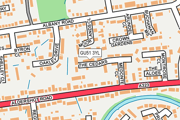 GU51 3YL map - OS OpenMap – Local (Ordnance Survey)