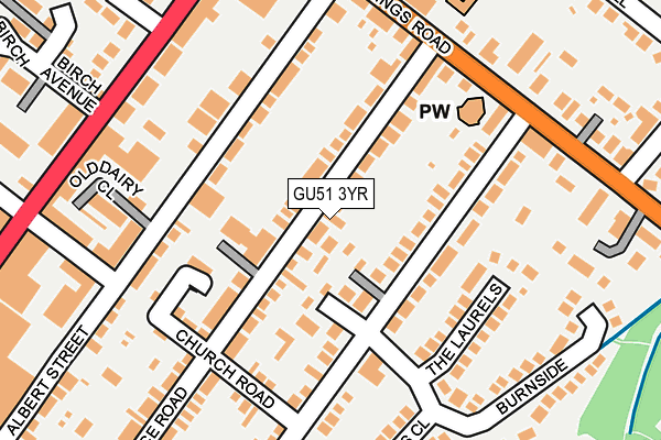 GU51 3YR map - OS OpenMap – Local (Ordnance Survey)
