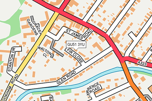 GU51 3YU map - OS OpenMap – Local (Ordnance Survey)