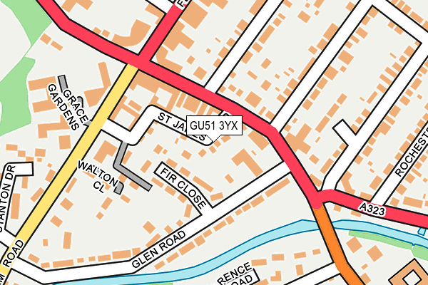 GU51 3YX map - OS OpenMap – Local (Ordnance Survey)
