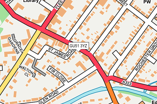 GU51 3YZ map - OS OpenMap – Local (Ordnance Survey)