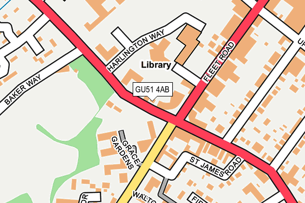 GU51 4AB map - OS OpenMap – Local (Ordnance Survey)