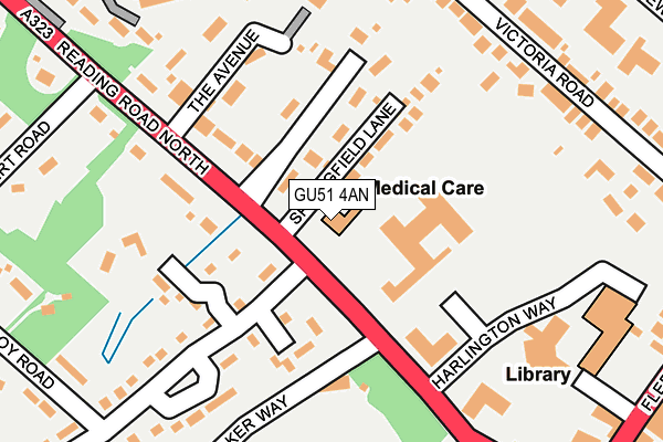GU51 4AN map - OS OpenMap – Local (Ordnance Survey)