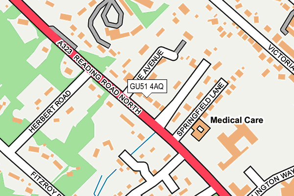 GU51 4AQ map - OS OpenMap – Local (Ordnance Survey)
