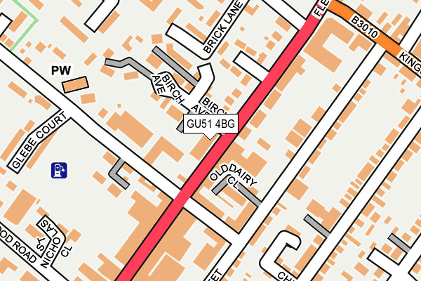 GU51 4BG map - OS OpenMap – Local (Ordnance Survey)