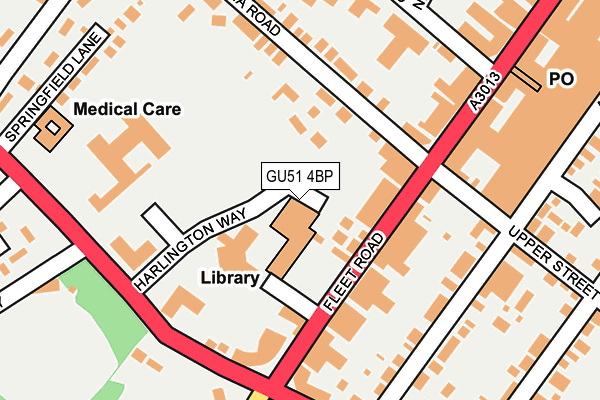 GU51 4BP map - OS OpenMap – Local (Ordnance Survey)