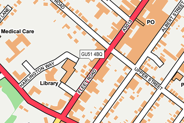 GU51 4BQ map - OS OpenMap – Local (Ordnance Survey)