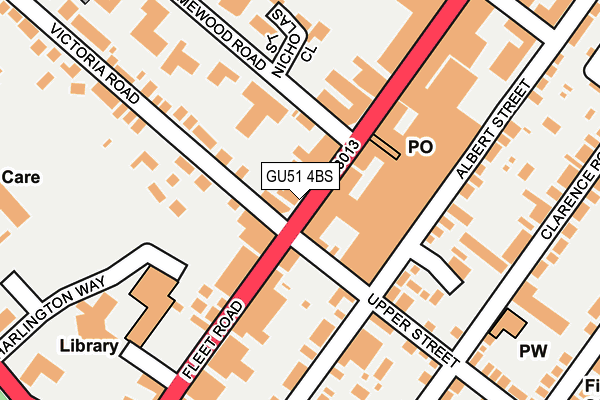 GU51 4BS map - OS OpenMap – Local (Ordnance Survey)