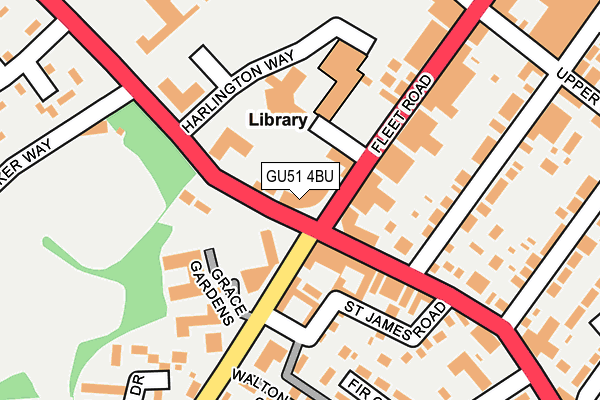 GU51 4BU map - OS OpenMap – Local (Ordnance Survey)