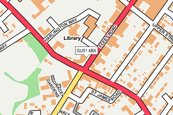 GU51 4BX map - OS OpenMap – Local (Ordnance Survey)