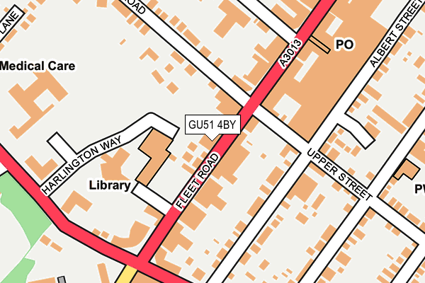 GU51 4BY map - OS OpenMap – Local (Ordnance Survey)