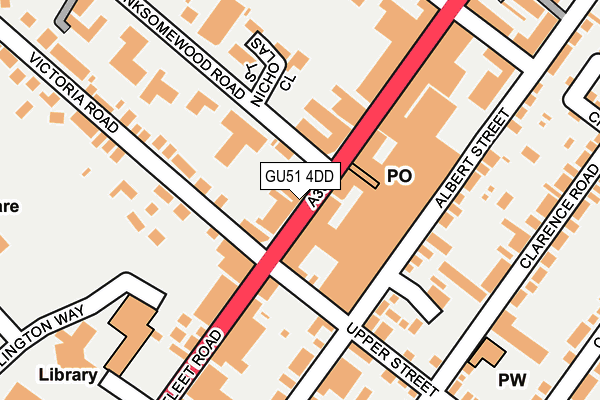 GU51 4DD map - OS OpenMap – Local (Ordnance Survey)