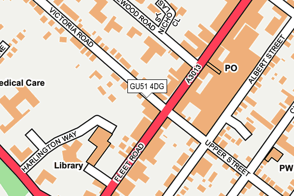 GU51 4DG map - OS OpenMap – Local (Ordnance Survey)