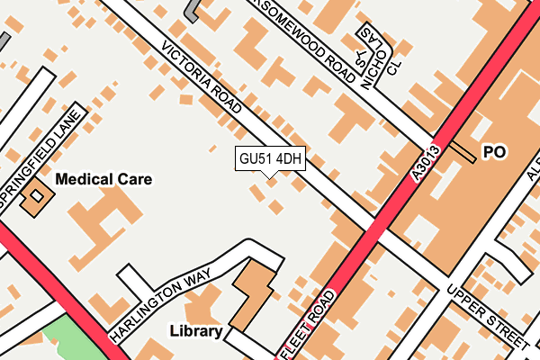 GU51 4DH map - OS OpenMap – Local (Ordnance Survey)
