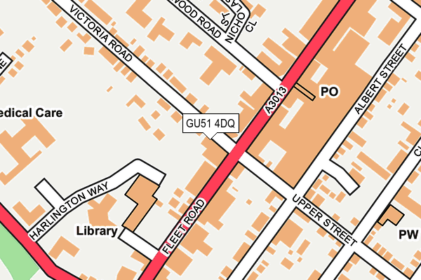 GU51 4DQ map - OS OpenMap – Local (Ordnance Survey)