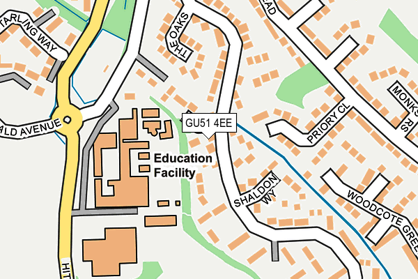 GU51 4EE map - OS OpenMap – Local (Ordnance Survey)