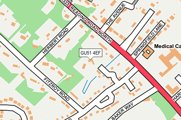 GU51 4EF map - OS OpenMap – Local (Ordnance Survey)