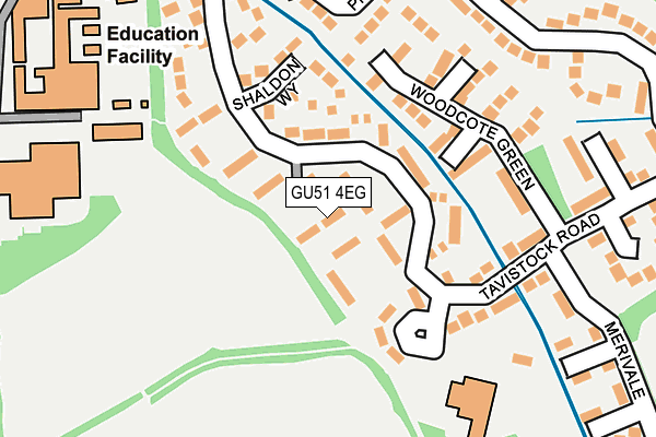 GU51 4EG map - OS OpenMap – Local (Ordnance Survey)