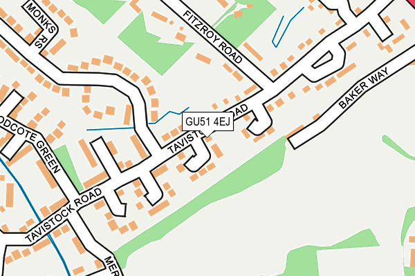GU51 4EJ map - OS OpenMap – Local (Ordnance Survey)