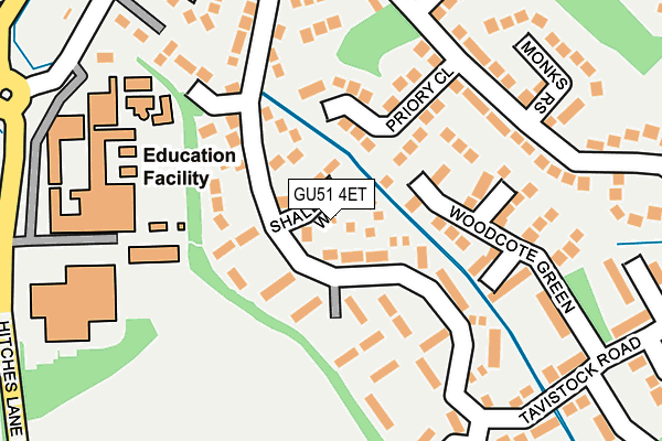 GU51 4ET map - OS OpenMap – Local (Ordnance Survey)
