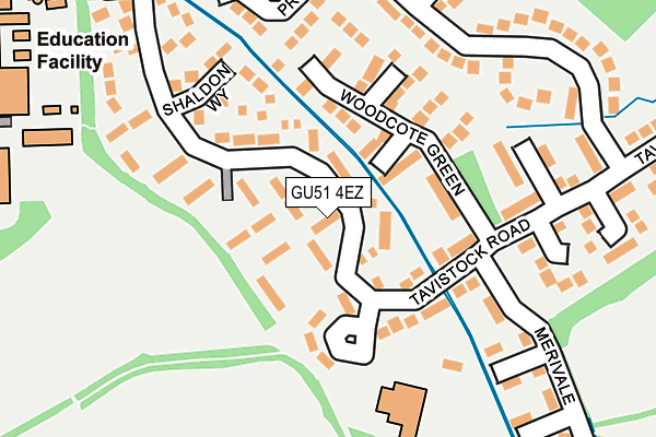 GU51 4EZ map - OS OpenMap – Local (Ordnance Survey)