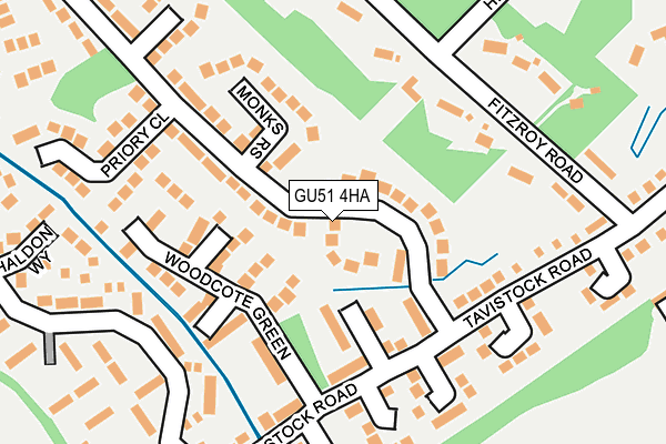 GU51 4HA map - OS OpenMap – Local (Ordnance Survey)