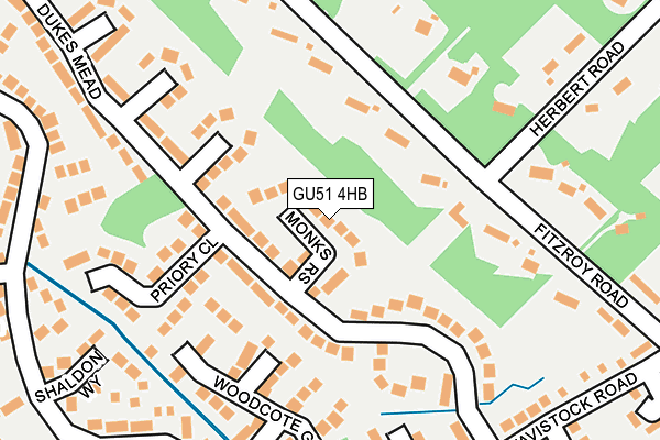 GU51 4HB map - OS OpenMap – Local (Ordnance Survey)