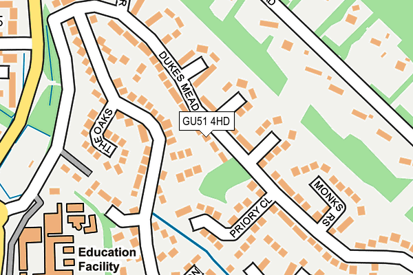 GU51 4HD map - OS OpenMap – Local (Ordnance Survey)