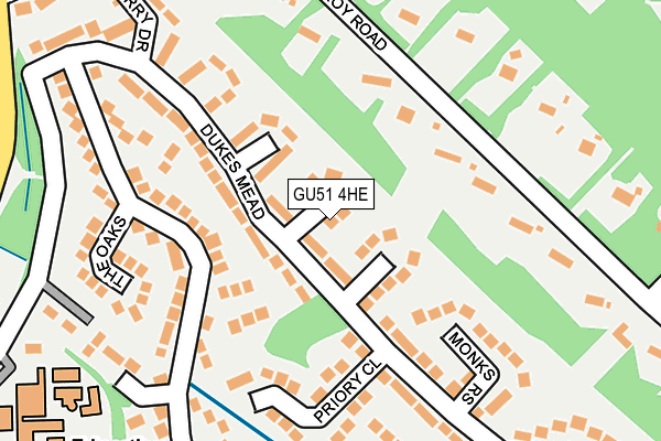 GU51 4HE map - OS OpenMap – Local (Ordnance Survey)