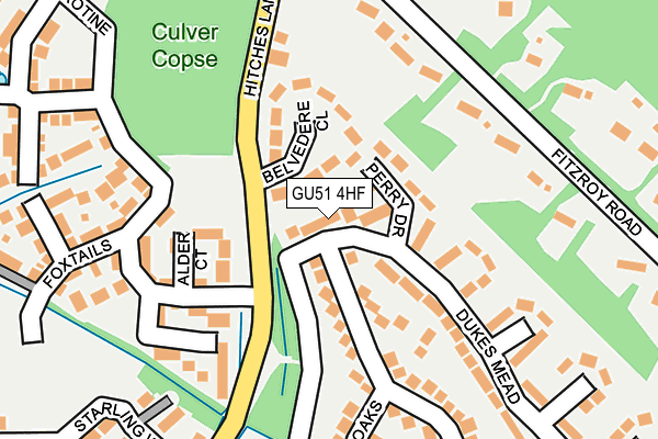 GU51 4HF map - OS OpenMap – Local (Ordnance Survey)