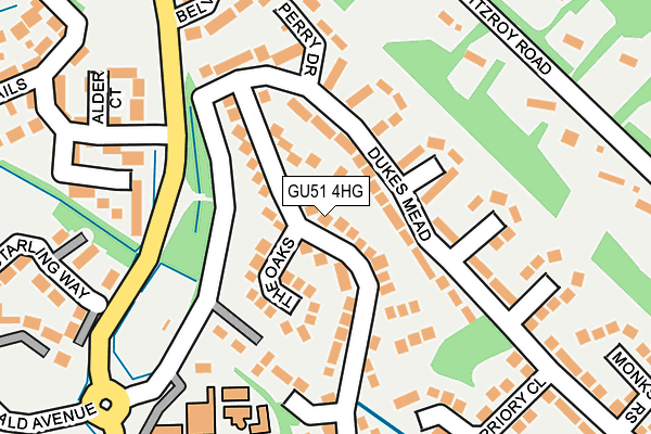 GU51 4HG map - OS OpenMap – Local (Ordnance Survey)
