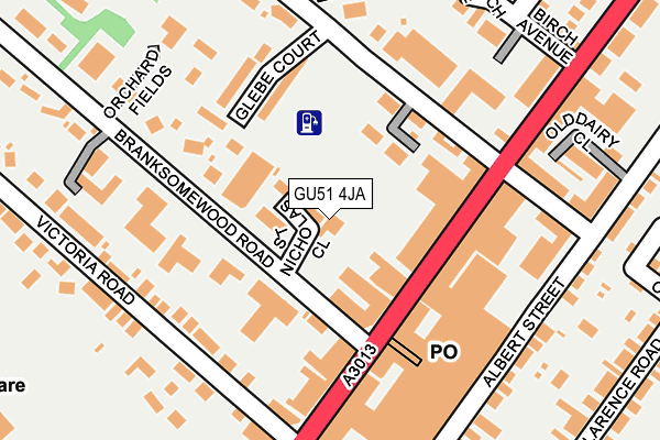 GU51 4JA map - OS OpenMap – Local (Ordnance Survey)