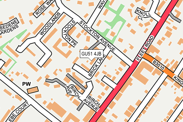 GU51 4JB map - OS OpenMap – Local (Ordnance Survey)