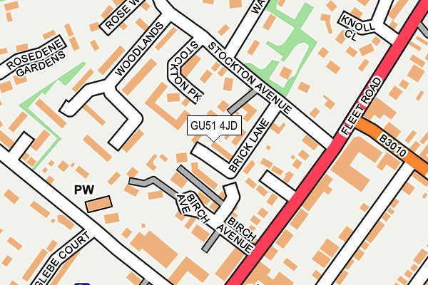 GU51 4JD map - OS OpenMap – Local (Ordnance Survey)