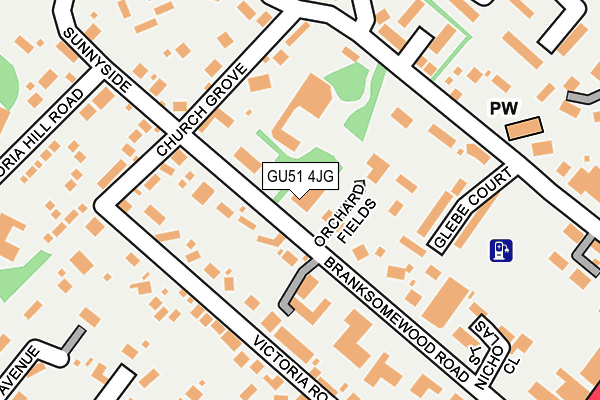 GU51 4JG map - OS OpenMap – Local (Ordnance Survey)