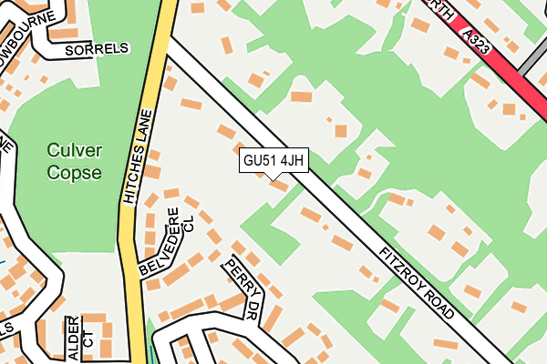 GU51 4JH map - OS OpenMap – Local (Ordnance Survey)