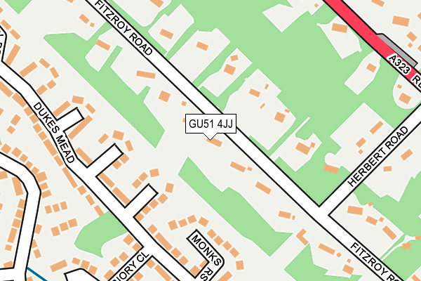GU51 4JJ map - OS OpenMap – Local (Ordnance Survey)