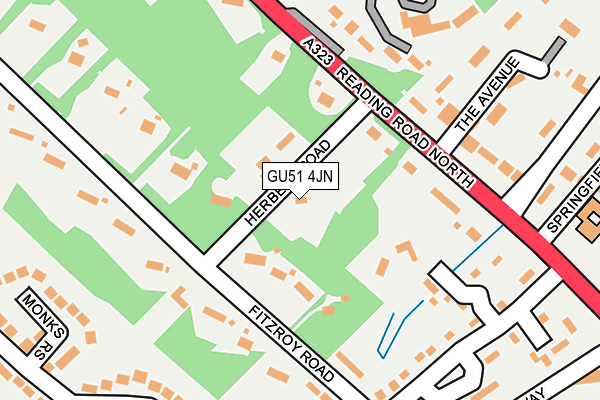 GU51 4JN map - OS OpenMap – Local (Ordnance Survey)