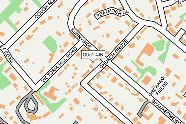 GU51 4JR map - OS OpenMap – Local (Ordnance Survey)